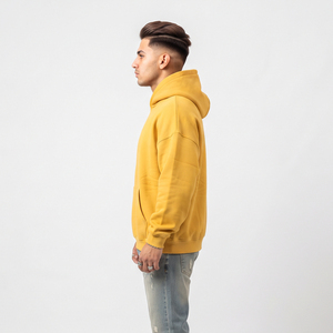 Sweat à capuche oversize pour homme en molleton de coton épais, style streetwear, avec logo personnalisé imprimé, pour l'hiver, décontracté - Product Image 3