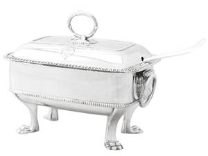 Sopera de Acero Inoxidable de Grado Alimenticio con Tapa, Recipiente para Servir Buffet - Product Image 1
