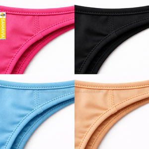 Tanga de Mujer Estilo Lolita, Tejida a Crochet, Sin Costuras, de Cintura Baja, con Lazo Decorativo, Color Liso, Marca Samavia, con Spandex - Product Image 4