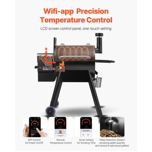 Griglia Affumicatore a Pellet 8-in-1 con Area di Cottura di 575 Piedi Quadrati, Affumicatore Elettrico da Esterno con Controllo WiFi per Giardini - Product Image 3