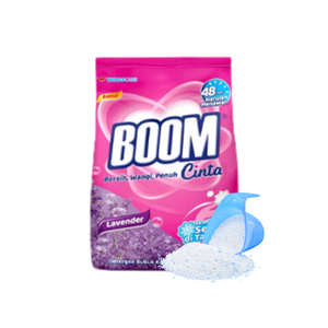 Détergent en poudre BOOM pour l'élimination des taches ménagères, sachet de lavande Cinta, 770g, parfum intense, nettoyage en gros, Indonésie, blanchisserie - Product Image 1