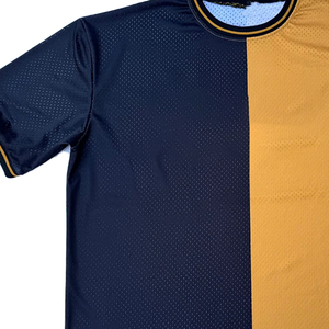 Camiseta de Béisbol Negra Alpha para Hombre, Personalizada, de Alta Calidad, con Logotipo Griego Personalizado, con Botones, Negra y Dorada, para Fraternidad Deportiva - Product Image 2