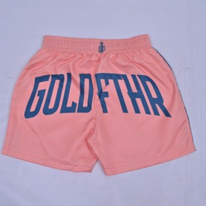 <b>Pink</b> 100% Polyester Casual Sports <b>Shorts</b> Front Embroidered Logo Elastic Waist Quick Dry Regular Fit Athletic Wear Custom Design - Product Image 2