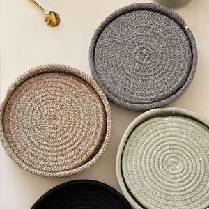 เสื่อปูโต๊ะปอกระเจาแบบย่อยสลายได้แผ่นปูรองจานทำจากเส้นใยธรรมชาติสำหรับบ้านที่ใส่ใจสิ่งแวดล้อม - Product Image 1