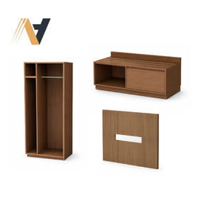 Conjunto de Muebles para Dormitorio de Hotel Holiday Inn con Diseño Eficiente - MDF + Laminado para Hoteles Económicos con Ahorro de Espacio - Fábrica en Vietnam - Product Image 3