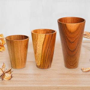Verre à boire élégant en bois naturel, écologique et fait main, conçu de qualité supérieure pour l'hôtellerie, la restauration à domicile et les collections de vente au détail, robuste - Product Image 4