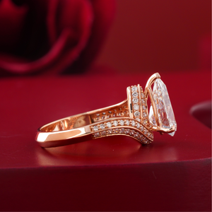 Anillo de Compromiso Solitario de Oro de 14K con Diamante Cultivado en Laboratorio de Corte Oval Platino de 2.29 CT, VVS2 VS1, Engaste de Garras - Product Image 2