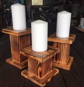 Support de bougie décoratif en bois fait main et écologique pour la maison, la table à manger, le restaurant, l'hôtel, les cérémonies de mariage, les fêtes et les événements - Product Image 5
