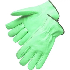 Premium Quality Goat Grain Leather Anti-Cut Waterproof Safety <b>Gloves</b> with Elastic Wristlet for Driver Work and Mechanical Tasks - Product Image 5