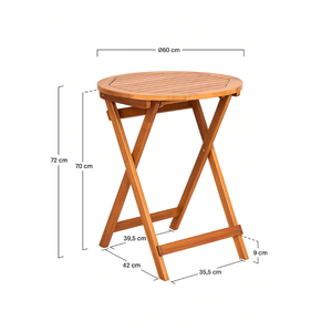 Chaise de bistro pliante en bois d'acacia | Sièges peu encombrants et résistants aux intempéries pour balcon, patio et jardin | Fabricant vietnamien - Product Image 4