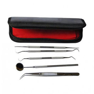 Instruments dentaires, kits dentaires, 3 pièces, certifiés CE, kit d'examen dentaire, acier de qualité médicale, miroir buccal, pince, PVC chirurgical - Product Image 2