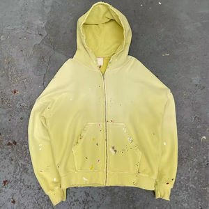 Sweat à capuche pour homme coupe classique délavé à l'acide, streetwear personnalisé, en molleton de coton French Terry vintage, imperméable, écologique, pour l'hiver - Product Image 4