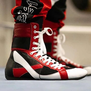 Zapatos de Boxeo Profesionales con Cierre de Cordones, Ligeros, para Todo Clima, con Agarre, para Entrenamiento, Sparring, Soporte para Sesiones Largas - Product Image 1