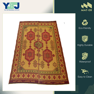 Thailand Made Wrinkle-Resistant Outdoor Carpets Rug Pattern Corrosion Resistant 100% Polypropylene Plastic Jacquard <b>Mat</b> - Product Image 3