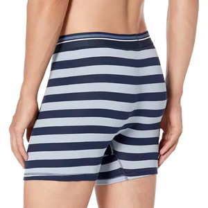 Calzoncillos bóxer sin costuras de cintura media para hombre, de spandex, transpirables, de punto, de secado rápido, con estampado digital, logotipo personalizado, lisos, para uso diario. - Product Image 2