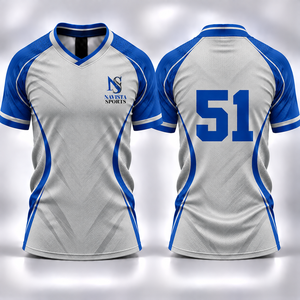 Maillots de football personnalisables avec logo et numéros sur mesure, 100 % polyester, antibactériens et à séchage rapide pour les matchs et l'entraînement - Product Image 6