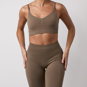 Vêtements d'été pour femmes, soutien-gorge de sport sans couture, coupe ajustée, bretelles réglables, vêtements de fitness, soutien-gorge de sport - Product Image 1