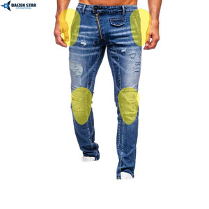 Jeans de Mezclilla Lavados a la Piedra para Hombre DAIZEN STAR, Transpirables, Corte Ajustado, para Todas las Temporadas - Product Image 2
