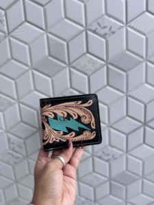 Hand Tooled Leather <b>Wallet</b> New Trending Men's <b>Long</b> Zipper <b>Wallet</b> Hot Sale Fashion Black Colour Cash Holder Gift for Him - Product Image 2