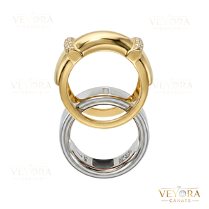 Carcasa Protectora Minimalista para Anillo Inteligente Oura, Plata Sólida 925 con Moissanita, Venta al Por Mayor - Product Image 4