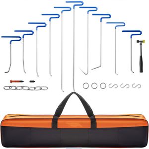 Kit Professionale da 20 Pezzi in Acciaio Inossidabile per Rimozione Ammaccature Senza Vernice, Strumenti per Riparazione Carrozzeria a Coda di Balena, Attrezzatura per Riparazione Carrozzeria - Product Image 1