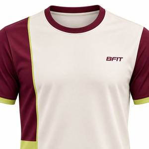 Camiseta Deportiva para Hombre, Bloques de Color, Manga Corta, Cuello Redondo, Secado Rápido, Ecológica, Transpirable, Corte Regular, Tejido de Poliéster - Product Image 2