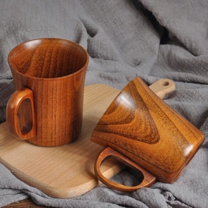 Taza de Té de Madera Hecha a Mano, Taza de Café Ecológica con Asa Redonda para el Hogar, Fiestas y Campamentos - Product Image 3