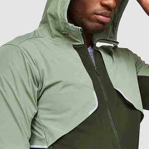 Ensemble de survêtement à capuche pour homme, couleur contrastée, séchage rapide, pantalon long sportif avec poches latérales, vêtements d'automne - Product Image 3