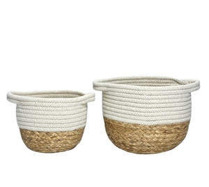 Mayorista ODM Hermoso Conjunto 2 Organizadores de almacenamiento de jacinto de agua Técnicas de inyección de papel comprimido de alta calidad flexibles - Product Image 1