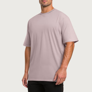 Camiseta de Gran Tamaño, Estilo Urbano, Tejida, 100% Algodón Ecológico, Hombros Caídos, para Hombre, Talla Grande, 240 g/m², Peso Pesado, en Oferta - Product Image 2