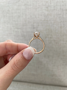 Oval Cut Diamond Engagement Ring 14K Solid Gold Lab grown Diamond IGI Certified Classic Style Women's Jewelry - Product Image 3