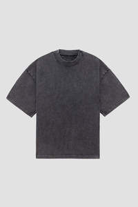 T-shirt Homme Oversize Col Rond Manches Courtes 100% Coton Jersey Décontracté Lavé Coupe Classique Tricoté Teint Uni - Product Image 1