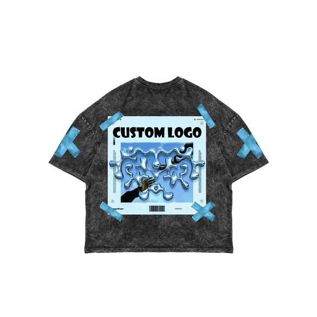 Oem Cotton/Bamboo Fiber Men Oversized T-Shirts Screen Printed Graphic Tees Custom Basic Crew Neck Short Sleeve Boxy High Street