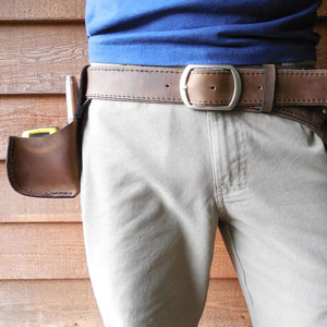Porte-mètre ruban de haute qualité, pochette de ceinture à outils professionnelle, robuste, pour charpentier, électricien, constructeur, en vente - Product Image 1