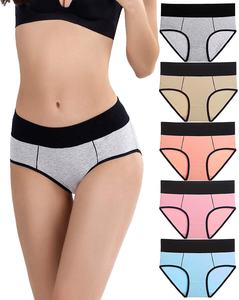 Women's Everyday Printed Embroidery Bikini <b>Underwear</b> Comfortable Soft Lace Cotton Breathable Low-Rise Eco-Friendly Bulk Quantity - Product Image 3