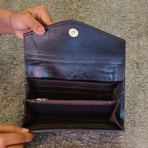 Venus Leather Were Designer Luxury Hand Tooled Carving Cowhide Wristlet Clutch <b>Wallet</b> <b>RFID</b> Protection Large Capacity Button - Product Image 4