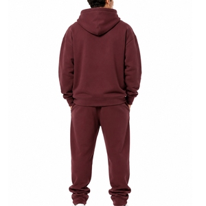Ensemble de survêtement moderne à capuche, coupe décontractée, collection pour tous les jours, en coton urbain avec imprimé en relief, coupe ample décontractée, manches longues - Product Image 2
