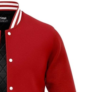 Fashion Men Varsity <b>Jacket</b> Custom Embroidered Letterman Coat Wool <b>Leather</b> Sleeves OEM ODM Factory Sample Service - Product Image 3