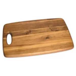 Planche de service rectangulaire en bois d'acacia durable, antibactérienne, avec poignée latérale, élégante, pour charcuterie, fromages et apéritifs, naturelle - Product Image 1
