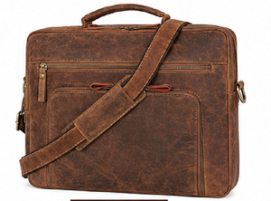 Vintage Genuine <b>Leather</b> Laptop <b>Bag</b> Office Briefcase Messenger Handbag Business Travel <b>Bag</b> for Men - Product Image 4