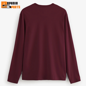 Custom Logo High Quality Full Sleeve T Shirt for Men 100% Cotton Plain Clothes Fashion Men's Breathable Full Sleeves T-shirt - Product Image 3