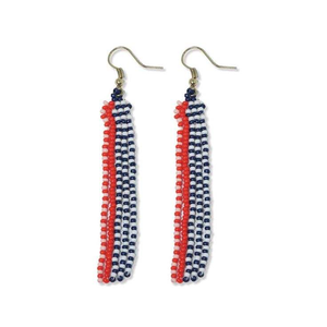 ต่างหูปักลูกปัดดีไซน์ใหม่สไตล์คลาสสิก งานแฮนด์เมดคุณภาพสูง - Product Image 4
