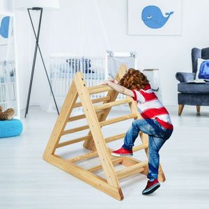 Structure d'escalade intérieure en bois en forme de triangle pour l'apprentissage des marches des tout-petits - Product Image 6