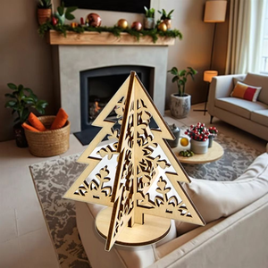 Décoration de table de Noël en bois 3D personnalisée, figurine jouet de conception nouvelle, cadeau - Product Image 5