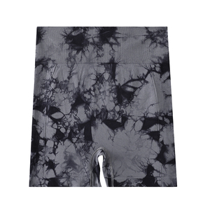 Shorts courts tie-dye pour hommes, taille mi-haute élastique, séchage rapide, en tricot de spandex, style décontracté, imprimé effet gouttelettes - Product Image 1