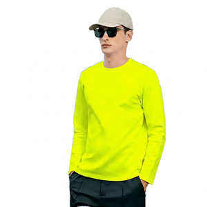 T-shirt à manches longues pour homme, col rond, 100 % coton jersey, imprimé sérigraphié, coupe ample, motif lettres, anti-rétrécissement, décontracté - Product Image 3