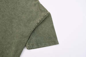 เสื้อยืดสไตล์วินเทจทรงโอเวอร์ไซส์คุณภาพสูง ซักย้อมสีแบบแอซิดสโตนวอช รับสกรีนโลโก้ เสื้อยืดทรงบ็อกซี่ฟิต เสื้อยืดเปล่า - Product Image 3