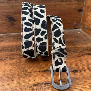 Personalizado de las mujeres de fábrica al por mayor cebra serpiente leopardo patrón de cuero genuino Pin hebilla de cuero de vaca Animal estampado cinturón para Jean - Product Image 6