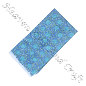 100% pur coton tissu marron indien Floral main bloc imprimer belle femmes garçons filles vêtements chemise main bloc imprimer caftan - Product Image 4