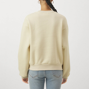 Breathable Lined Casual Custom Printed Front Oversized Winter Streetwear Sweatshirt Hoodies Plus Size Women Long Sleeve <b>Crewneck</b> - Product Image 2
